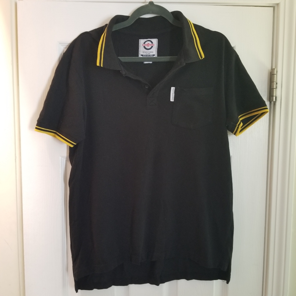 Men’s Lambretta Black Polo Shirt